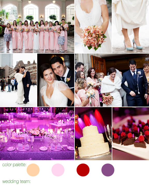 peach and pink wedding at The Carlu in Toronto, Ontario, Canada with Photos by Jenna & Tristan