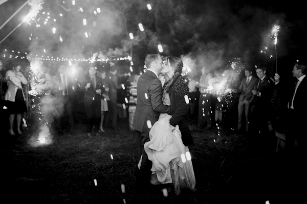 wedding reception fireworks, photo by Chowen Photography | via junebugweddings.com
