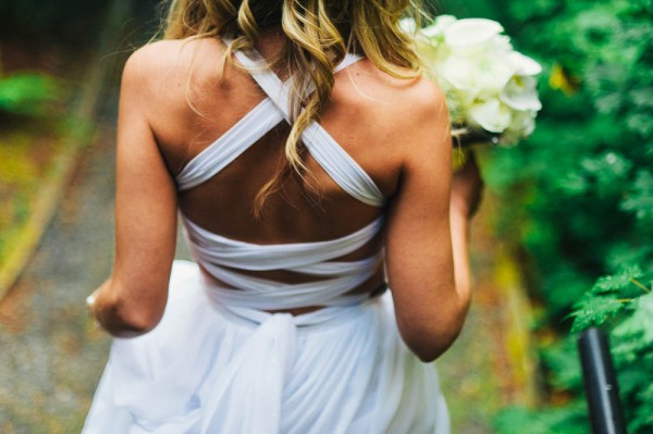 crisscross back wedding dress
