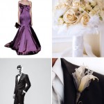 Grey, Silver and Berry Wedding Color Palette and Inspiration Board