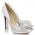 New White and Metallic Wedding Shoes
