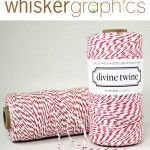 Colorful Baker’s Twine and Paper Wedding Favor Bags from Whisker Graphics