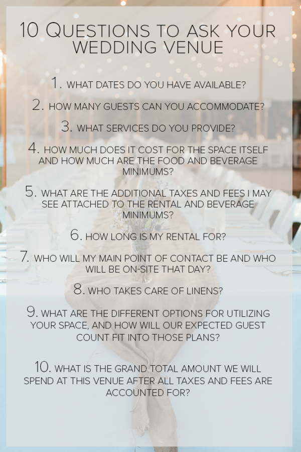 What to Know Before Touring Wedding Venues + a Free Wedding Guest List Spreadsheet | Junebug