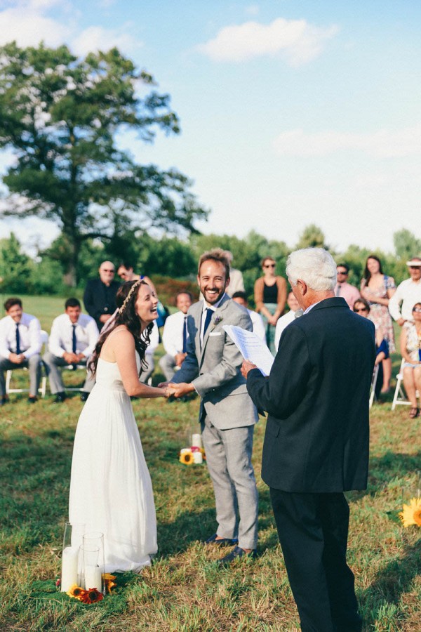 Casual Backyard Wedding in Massachusetts | Junebug Weddings