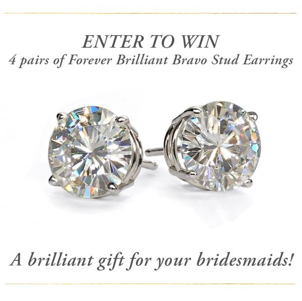 Forever Brilliant Moissanite Bravo Stud Earrings giveaway graphic