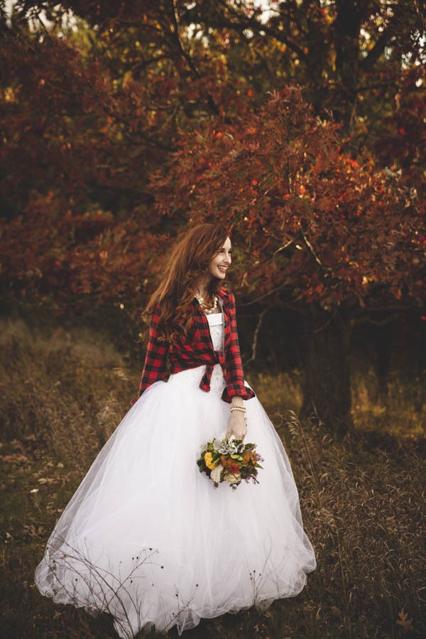 Flannel shirt sale wedding dress