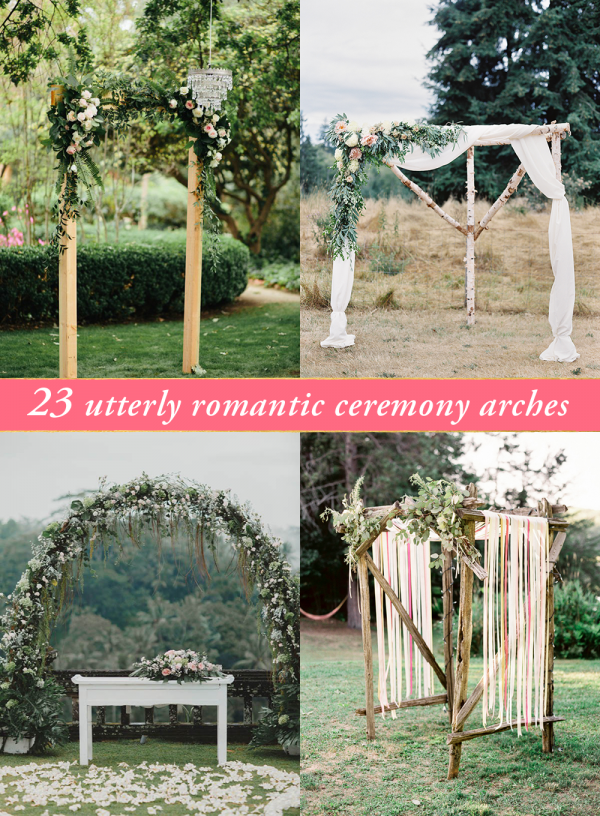romantic ceremony arches