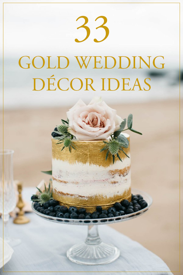 gold wedding decor ideas