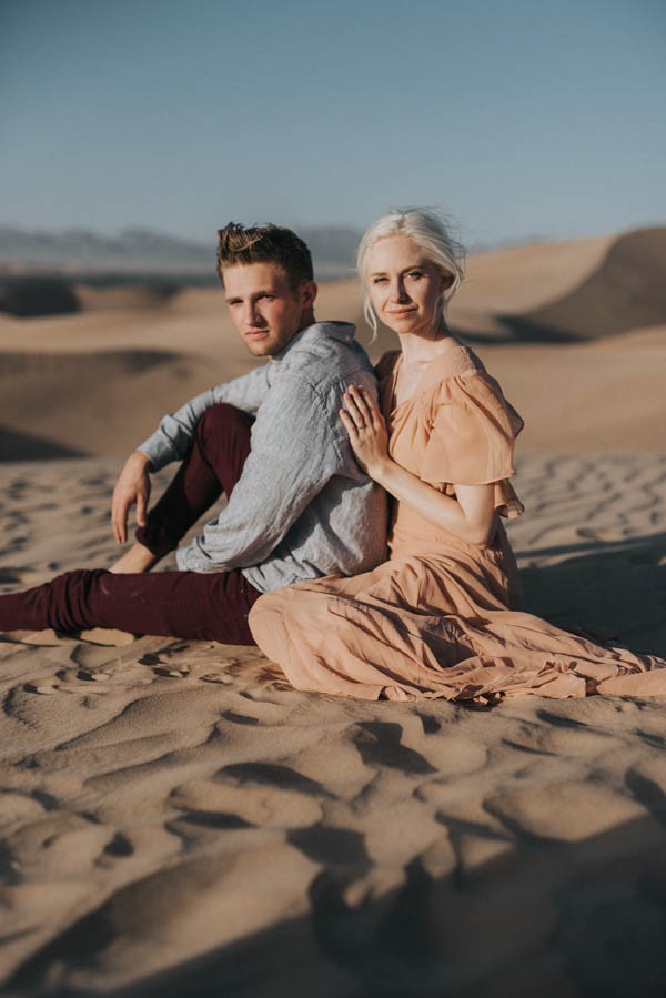 Ethereal Imperial Sand Dunes Engagement Photos
