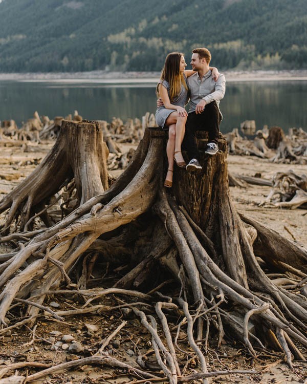 The Views are Unreal in This Breathtaking Bridal Veil Falls Engagement Shoot