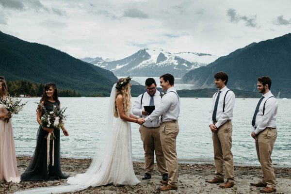 Magical Mendenhall Glacier Wedding with Waterfalls and Wildflowers Joel Allegretto-26