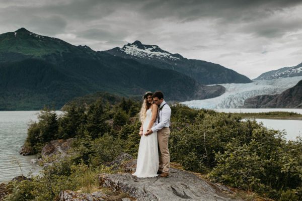 Magical Mendenhall Glacier Wedding with Waterfalls and Wildflowers Joel Allegretto-32