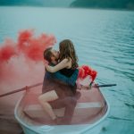 Smoke Bombs and a Boat for Two Made This Jones Lake Engagement Unbelievably Romantic