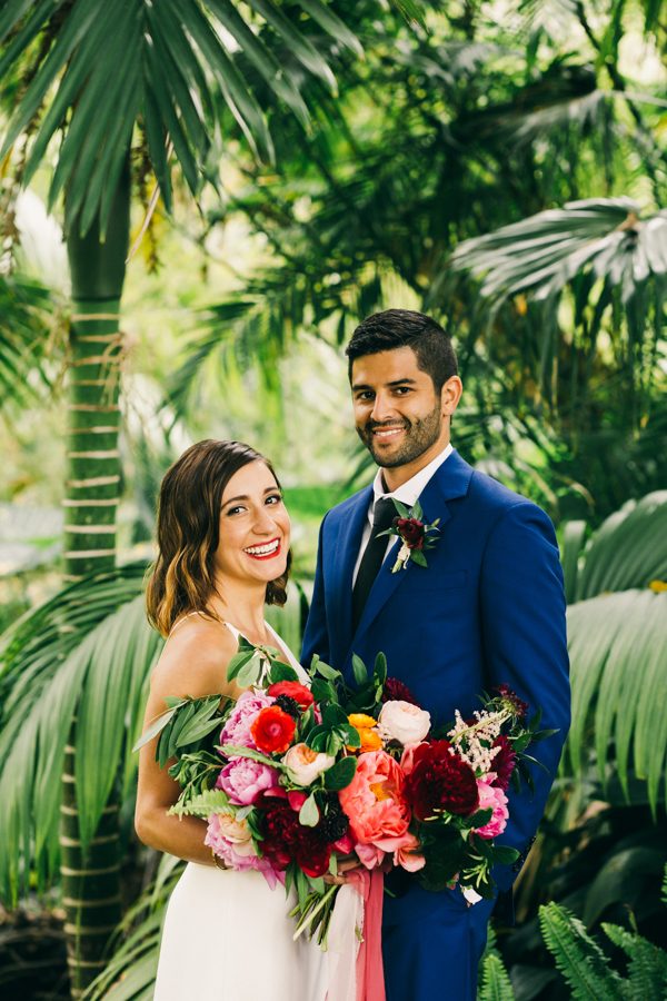 Stylish And Colorful California Wedding At The San Diego Botanic
