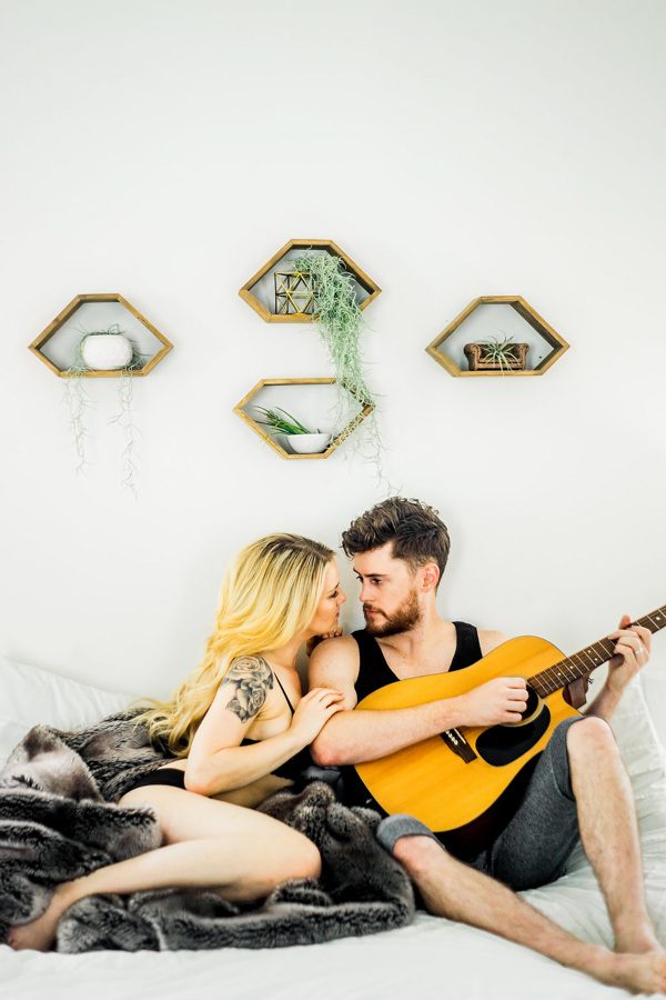This Nashville Musician and His Sweetheart Got Comfy for a Photo Shoot at Home