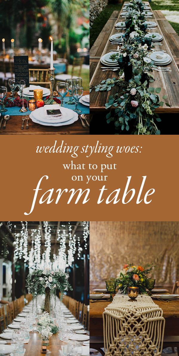 What To Put On Your Farm Table to Make Your Wedding Reception