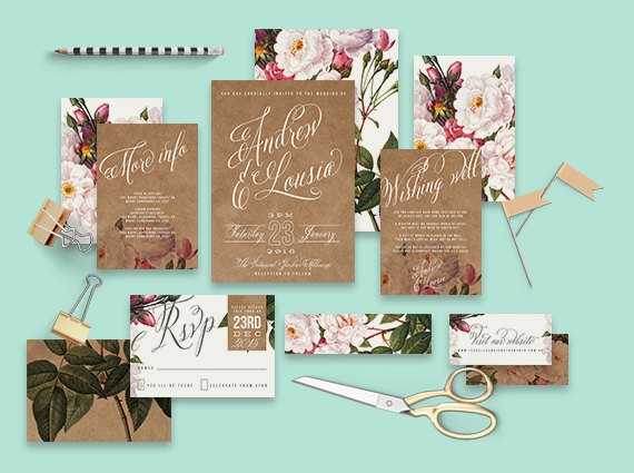 The Best in Etsy Wedding Invitation Suites | Junebug Weddings