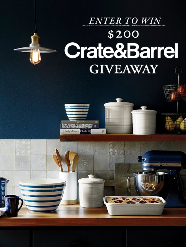 Enter to Win: $200 Crate & Barrel Giveaway