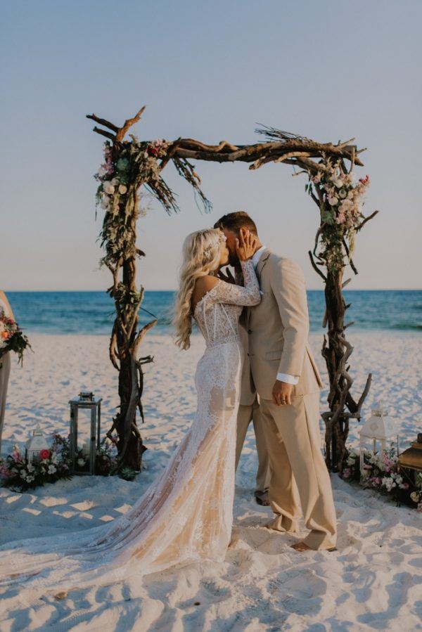 Glamorous Barefoot Pensacola Beach House Wedding Junebug