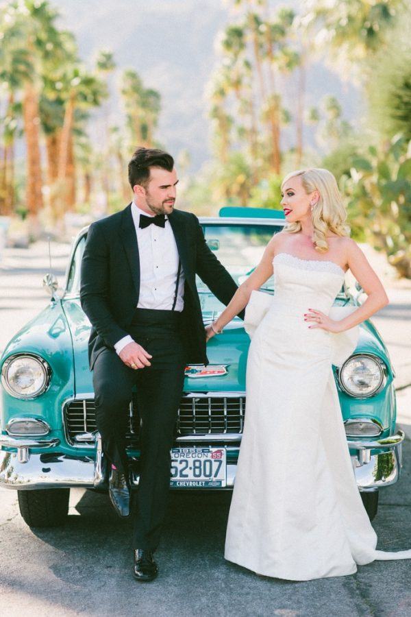 This Black and White Avalon Hotel Wedding is Like a Mini Vacation