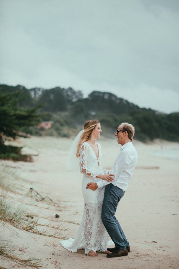 Pastel New Zealand Wedding at Kuaotunu Hall