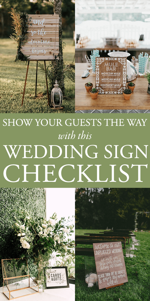 Show Your Guests the Way with This Wedding Sign Checklist