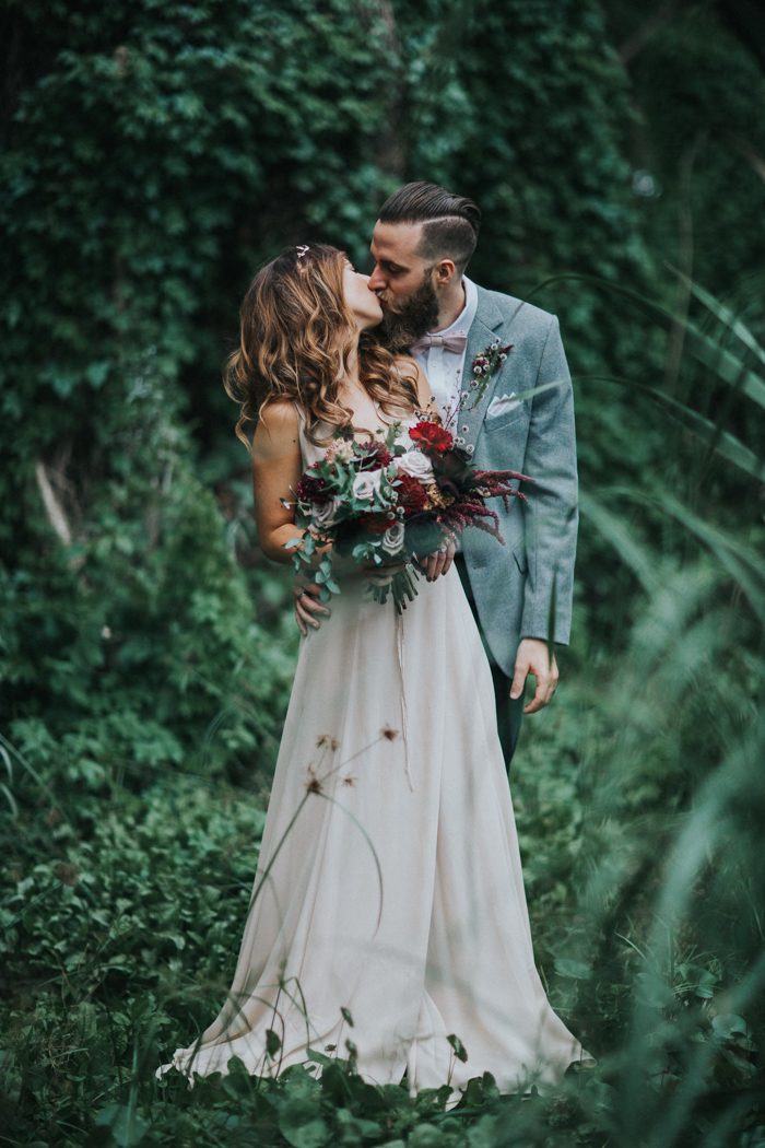 earthy wedding dress