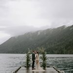 This Waterfront Wedding Inspiration at Lake Crescent Lodge is Full of Foggy Minimalist Goodness