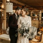 Snowy Rust and Burgundy Grand Rapids Wedding at The Cheney Place