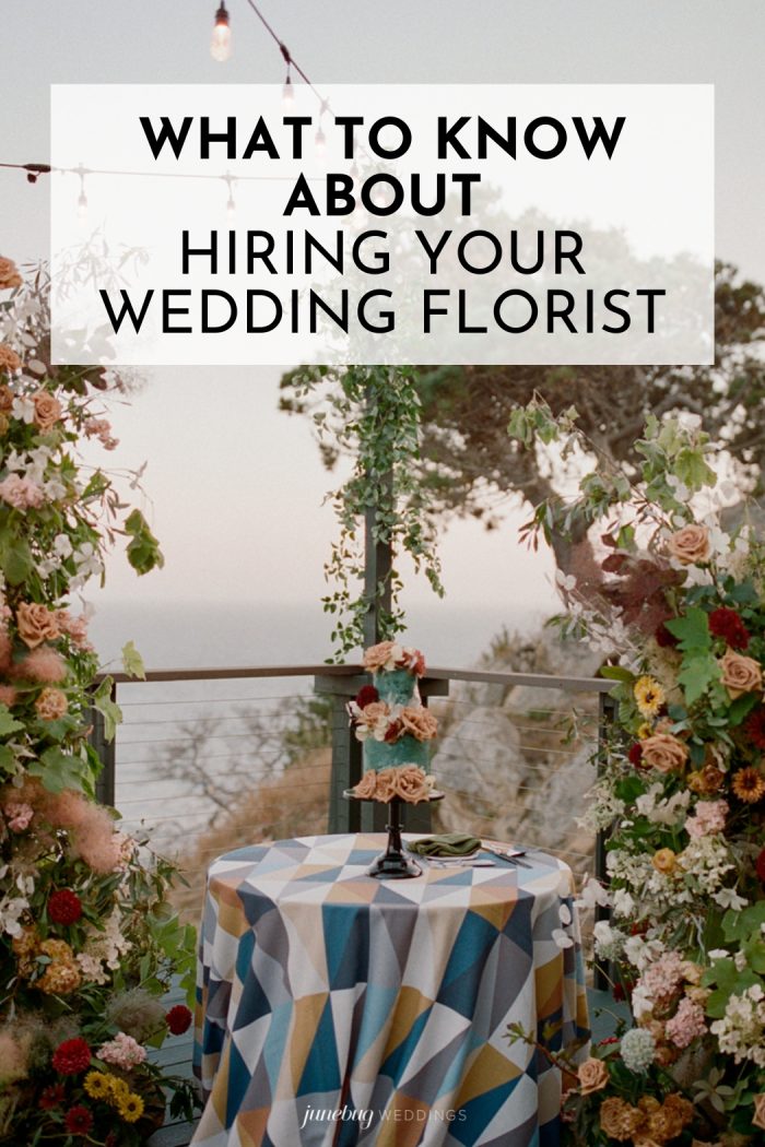 hiring your wedding florist pinterest graphic