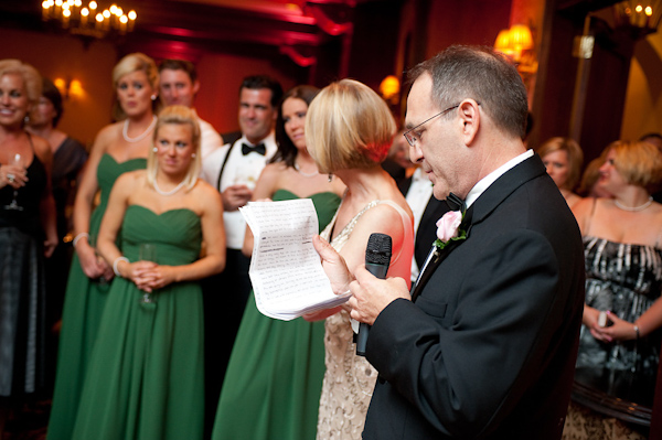 Father Of The Bride Giving Toast Speech At The Reception