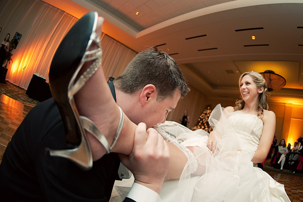 Tradition of the Groom taking off the garter