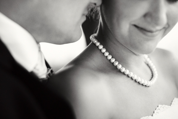 pear necklace of happy bride - wedding photo by top Swedish wedding photographers Dayfotografi