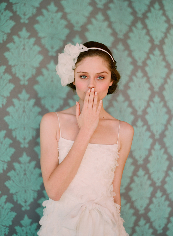 vintage bridal fashion - headband from Twigs and Honey - photo by