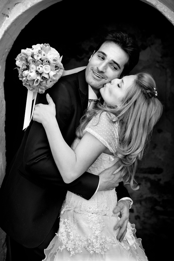 Bride Gives Her Groom A Kiss On The Cheek Photo By Italian Destination Wedding Photographer Julian Kanz Wedding Inspiration Board Junebug Weddings