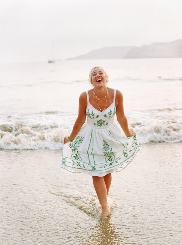 white cotton sundress wedding