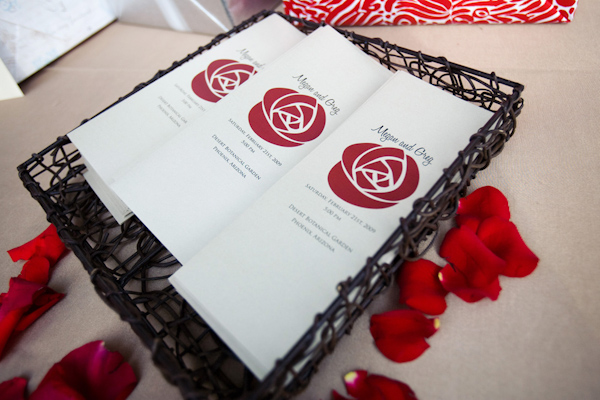 Red Rose Wedding Programs Wedding Photo By Melissa Jill