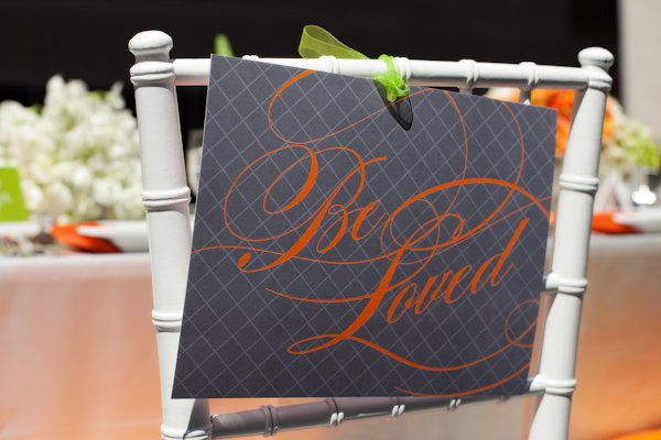 Elegant sign in wedding reception seating - Citrus Colored Wedding Decor Photo Shoot by Cadence Cornelius Photographs 