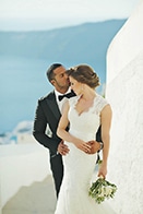 Romantic Santorini Destination Wedding at La Maltese