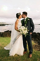 Stylish Hawaiian Wedding at White Orchid Beach House