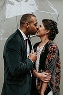 You Have to See the Dress This Bride Designed for Her Union/Pine Wedding