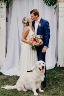 The Tropical Trend Got a Pastel Twist in This Modern Barr Mansion Wedding