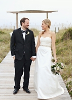 navy and blush wedding at The Carolina Yacht Club - photo by Whitebox Photo