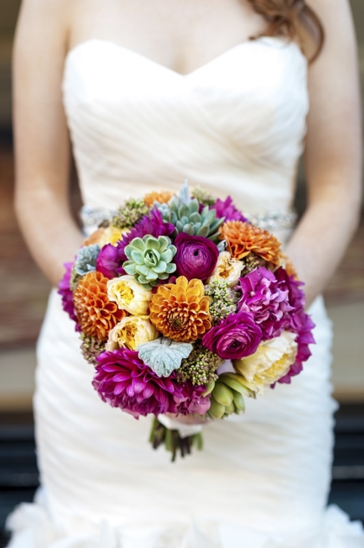 colorful, vintage wedding in Vancouver, photo by StonePhoto