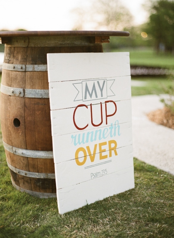 sign with scripture for wedding ceremony, photo by Taylor Lord Photography