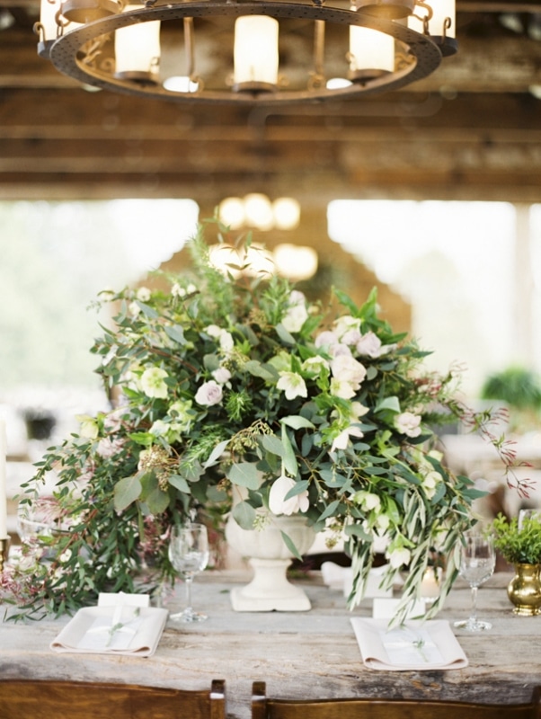 table top floral arrangement, photo by Erich McVey Photography