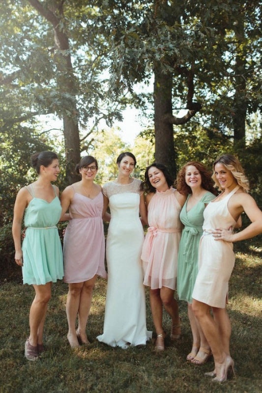 pastel bridesmaids dresses different bridesmaids dresses