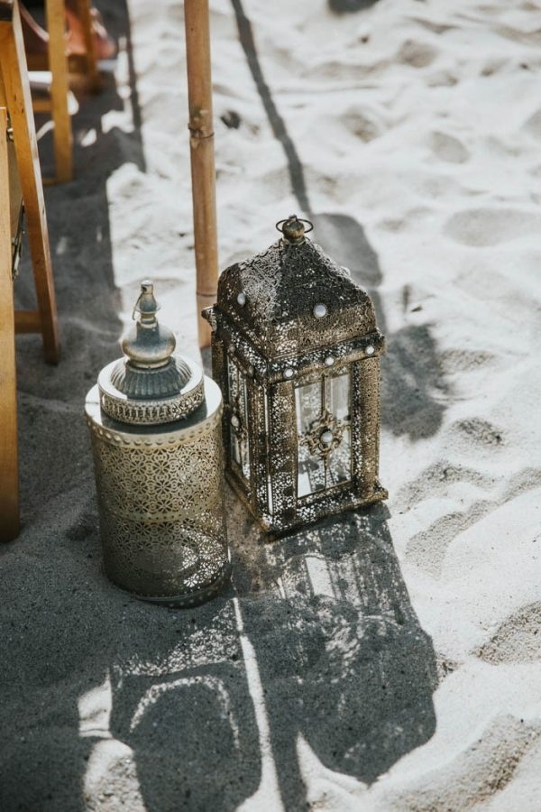 Moroccan Inspired Lanterns Ceremony Aisle Markers