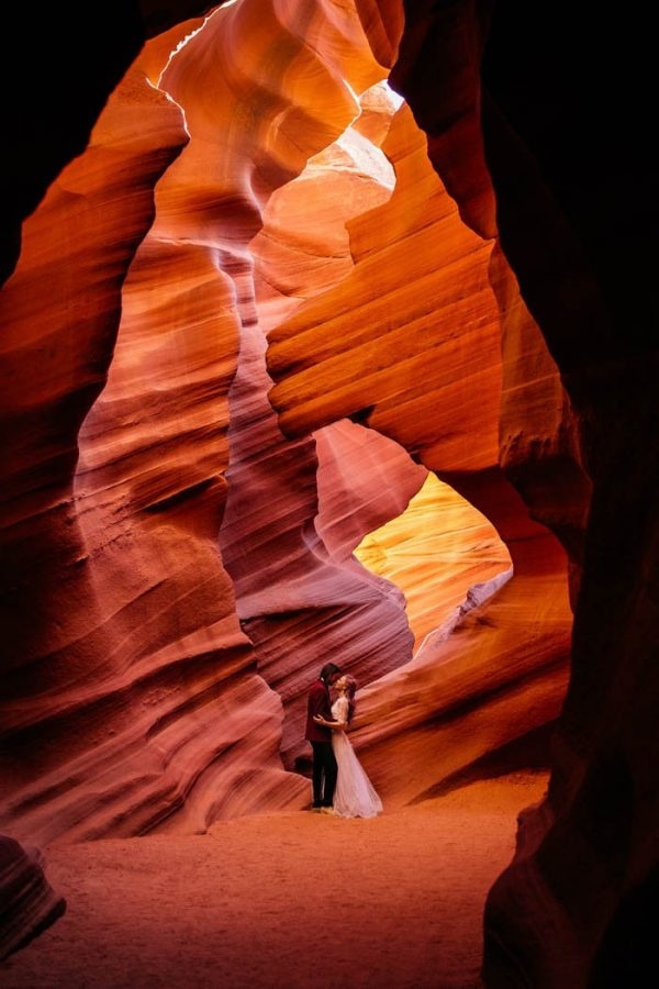 Alternative Arizona Elopement Antelope Canyon Wedding Inspiration