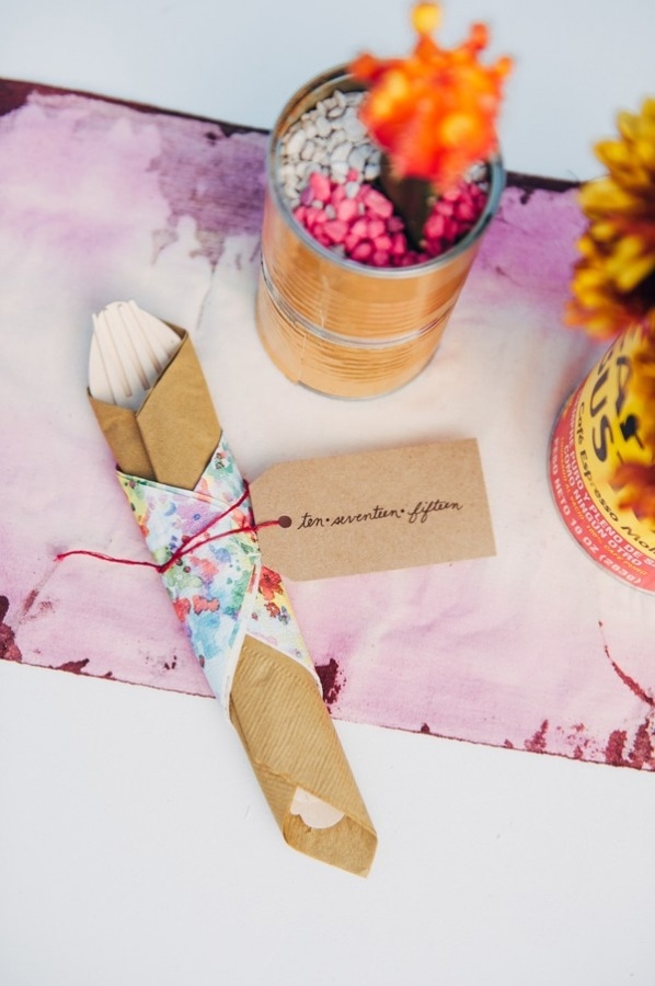 DIY Eclectic Quirky Napkin Ring and Backyard Tablescape